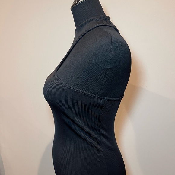 Anine Bing Leslie Black Fitted Cut Out Tank Top - Picture 2 of 8